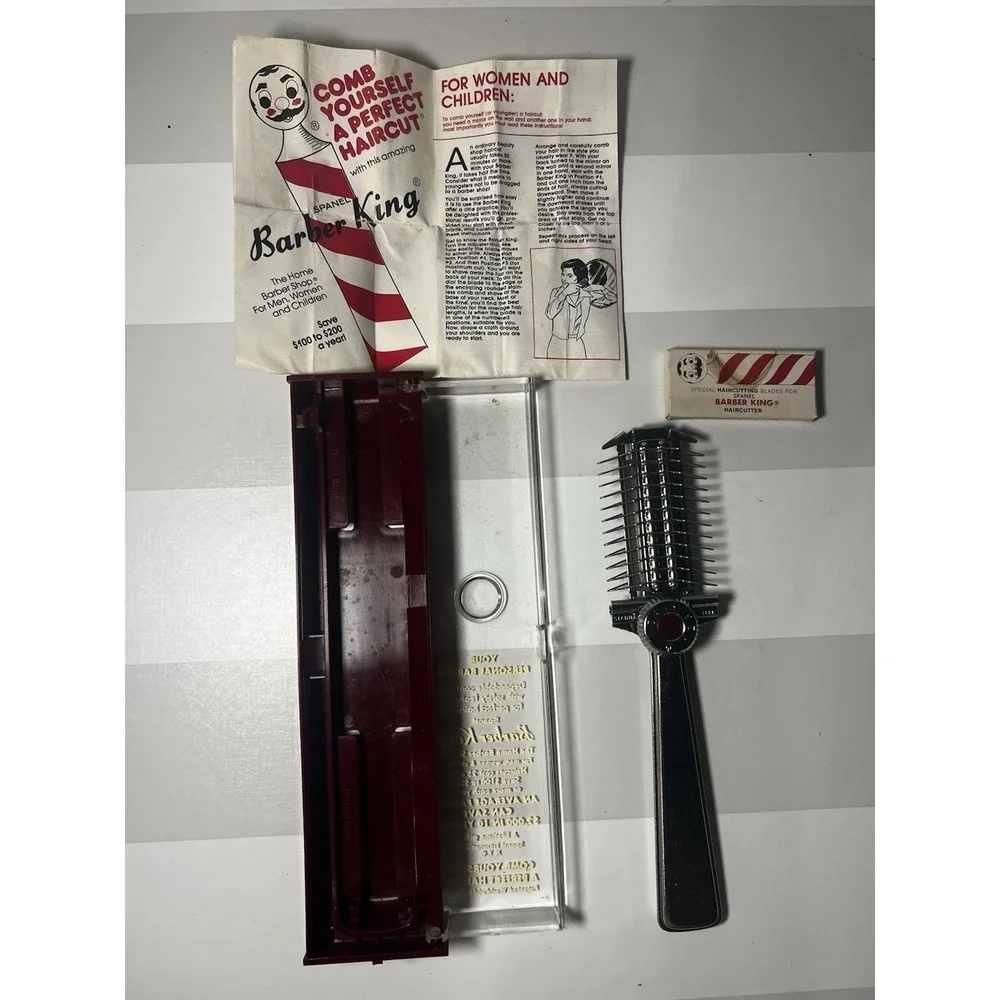 Spanel Barber King Vintage Personal Home Comb Hair Cutter with blades